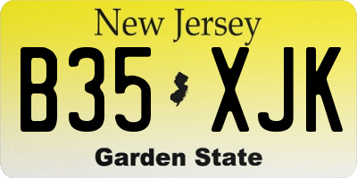 NJ license plate B35XJK