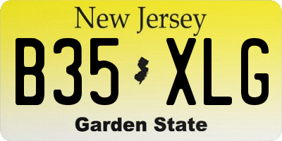 NJ license plate B35XLG