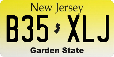 NJ license plate B35XLJ