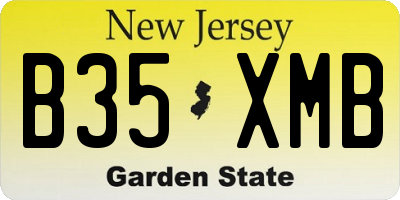 NJ license plate B35XMB