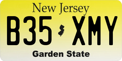 NJ license plate B35XMY