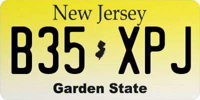NJ license plate B35XPJ