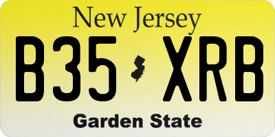 NJ license plate B35XRB