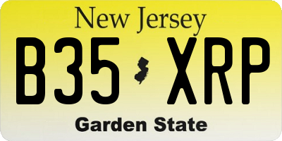 NJ license plate B35XRP