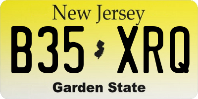 NJ license plate B35XRQ