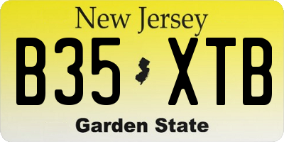 NJ license plate B35XTB