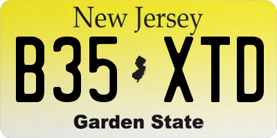 NJ license plate B35XTD
