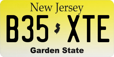 NJ license plate B35XTE