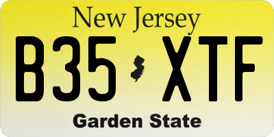 NJ license plate B35XTF