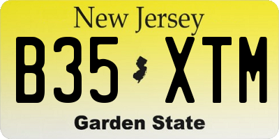 NJ license plate B35XTM