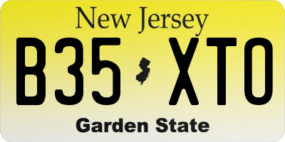 NJ license plate B35XTO