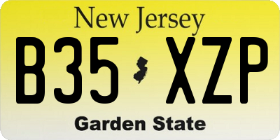 NJ license plate B35XZP