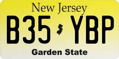 NJ license plate B35YBP