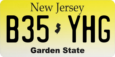 NJ license plate B35YHG