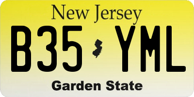 NJ license plate B35YML