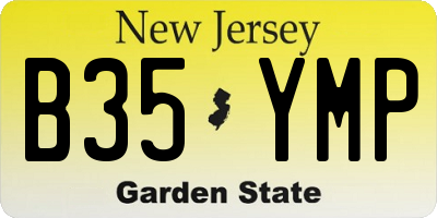 NJ license plate B35YMP