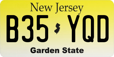 NJ license plate B35YQD