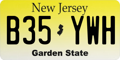 NJ license plate B35YWH