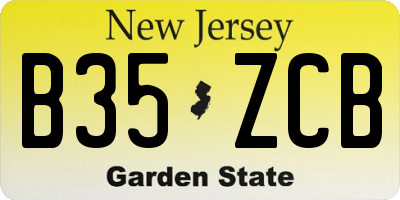 NJ license plate B35ZCB