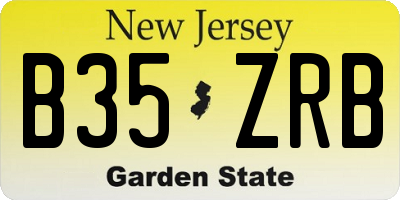 NJ license plate B35ZRB