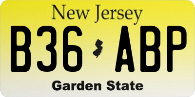 NJ license plate B36ABP