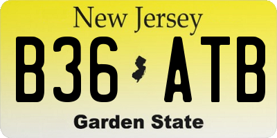 NJ license plate B36ATB