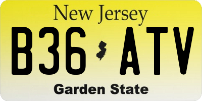 NJ license plate B36ATV