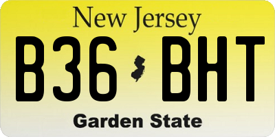 NJ license plate B36BHT