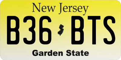 NJ license plate B36BTS
