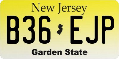 NJ license plate B36EJP