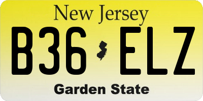 NJ license plate B36ELZ