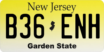 NJ license plate B36ENH