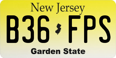 NJ license plate B36FPS