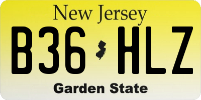 NJ license plate B36HLZ