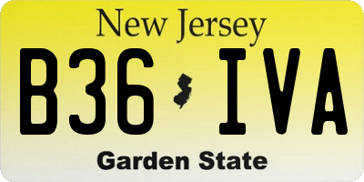 NJ license plate B36IVA