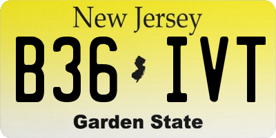 NJ license plate B36IVT