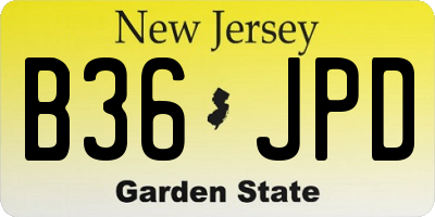 NJ license plate B36JPD