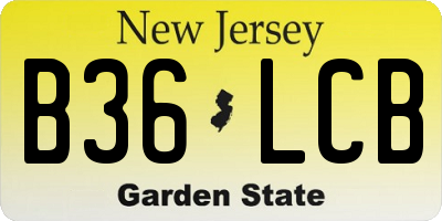 NJ license plate B36LCB