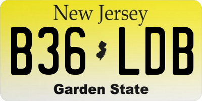 NJ license plate B36LDB