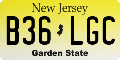 NJ license plate B36LGC