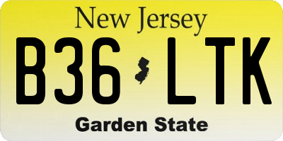 NJ license plate B36LTK