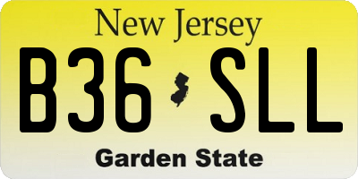 NJ license plate B36SLL