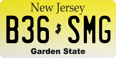 NJ license plate B36SMG