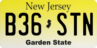 NJ license plate B36STN