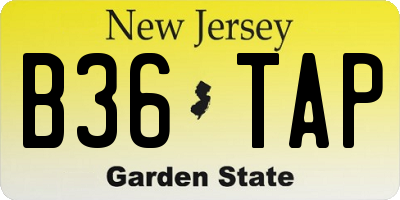NJ license plate B36TAP