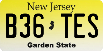 NJ license plate B36TES