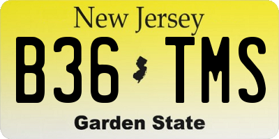 NJ license plate B36TMS