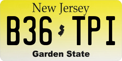 NJ license plate B36TPI