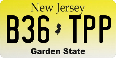 NJ license plate B36TPP