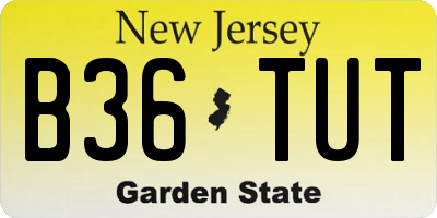 NJ license plate B36TUT